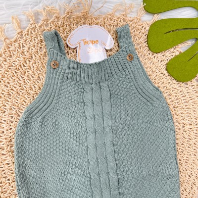 Jardineira de linha pipoca verde 